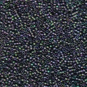 Miyuki Delica Beads 1,6mm DB1053 matt rainbow metallic Purple Green Gold 5gr