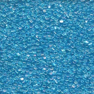 Miyuki Dreieck Beads, Triangle Beads 2,5mm 1155 transparent rainbow Blue Topaz 13gr