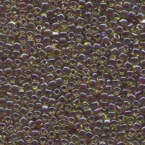 Miyuki Dreieck Beads, Triangle Beads 2,5mm 1814 colorlined Peridot Burgundy 13gr