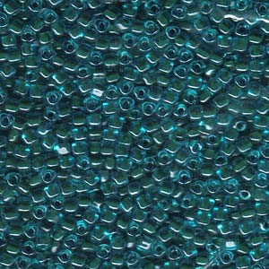 Miyuki Dreieck Beads, Triangle Beads 2,5mm 1830 colorlined Light Blue Dark Teal 13gr