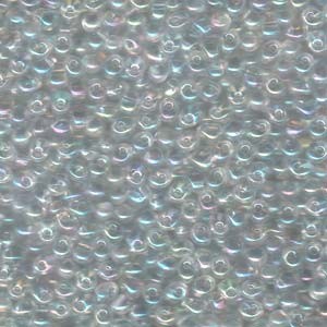 Miyuki Drop Beads 2,8mm 0250 transparent rainbow Clear 9gr.