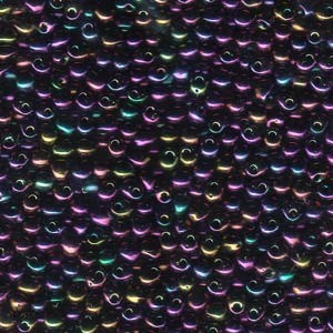 Miyuki Drop Beads 2,8mm 0454 metallic rainbow Violet Green Violet 9gr.