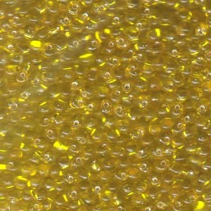 Miyuki Drop Beads 3,4mm 0006 transparent silverlined Mustard Yellow 10gr