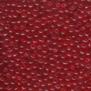Miyuki Drop Beads 3,4mm 0140 transparent Red ca 10gr