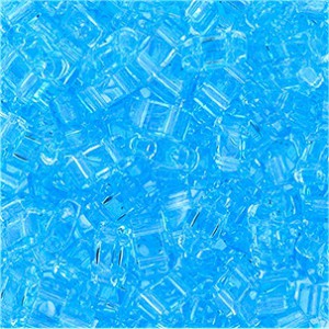 Miyuki Halb Tila Beads 2,2x5mm transparent light Blue HTL0148 ca 7,8gr