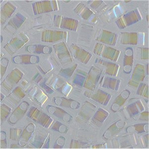 Miyuki Halb Tila Beads 2,2x5mm rainbow Crystal HTL0250 ca 7,8gr