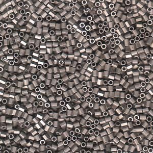 Miyuki Hexagon Beads 11C-0190F 2mm matt Nickel Plated ca10gr