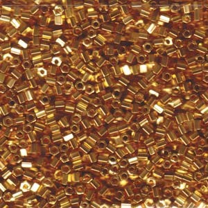 Miyuki Hexagon Beads 8C-0191 3mm metallic 24 Karat vergoldet 11gr