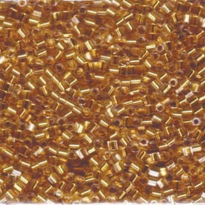 Miyuki Hexagon Beads 8C-0195 3mm colorlined 24 Karat Goldlined 11gr