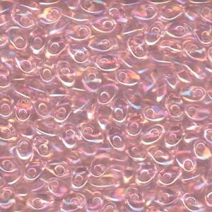 Miyuki Long Magatama Beads 4x7mm ca8,5gr 2144 rainbow pinklined Crystal