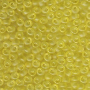 Miyuki Magatama Beads 4mm 2101F transparent matte Pale Yellow ca 24gr
