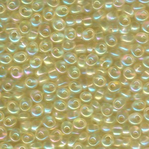 Miyuki Magatama Beads 4mm 2131 transparent irisierend Pale Yellow ca 24gr