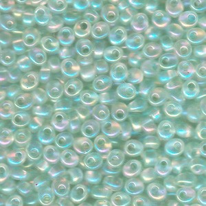 Miyuki Magatama Beads 4mm 2134 transparent irisierend Pale Green ca 24gr