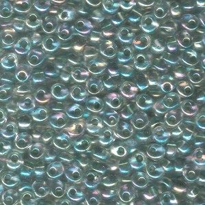 Miyuki Magatama Beads 4mm 2148 olivegreenlined Crystal irisierend ca 24gr