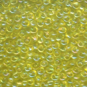 Miyuki Magatama Beads 4mm 2151 transparent irisierend Canary Yellow ca 24gr