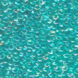 Miyuki Magatama Beads 4mm 2154 transparent irisierend Mintgreen ca 24gr