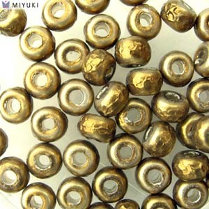 Miyuki Rocailles Baroque Beads 4mm 3955 Antique Brass ca 6,8gr