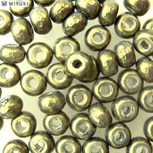 Miyuki Rocailles Baroque Beads 4mm 3957 dark Olive ca 6,8gr