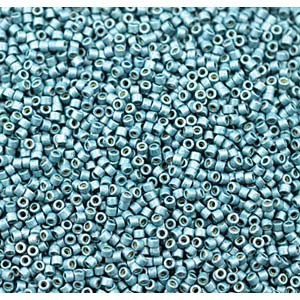 Miyuki Delica Beads 1,6mm DB1847F Duracoat frosted galvanized Seafoam ca 7,2 Gr.