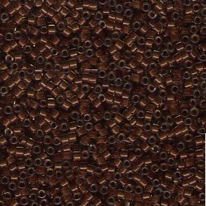 Miyuki Delica Beads 1,6mm DB1393 colorlined sparkly Golden Brown Chocolate ca 5gr