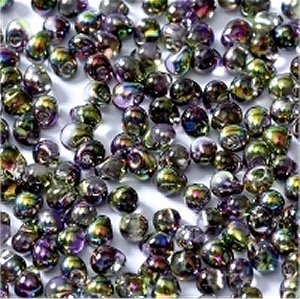 Miyuki Tropfen Beads 3,4mm Czech Coating 4571 Crystal Magic Orchid ca 10 gr