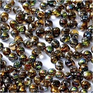 Miyuki Tropfen Beads 3,4mm Czech Coating 55013 Crystal Magic Copper ca 10 gr