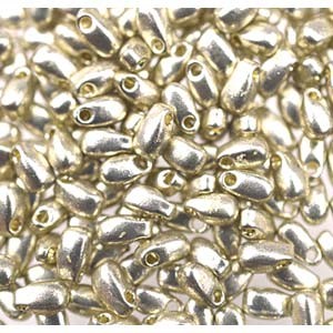 Miyuki Tropfen Beads 3x5,5mm 4201 Duracoat galvanized Silver ca 25gr