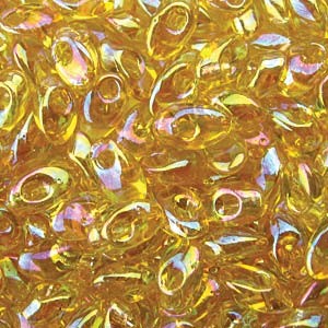 Miyuki Long Magatama Beads 4x7mm ca8,5gr 0251 rainbow light Gold Crystal