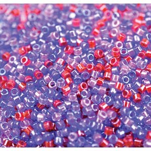 Miyuki Delica Beads Neon Mix05 1,6mm DB2065 luminous Wildberry Blitz ca 5gr