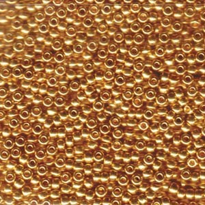 Miyuki Rocailles Beads 3mm 0191 24Karat plated Gold ca 13gr