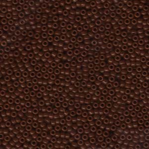 Miyuki Rocailles Beads 2mm 0419 opaque Chocolate Brown ca 12gr