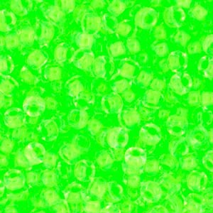 Miyuki Rocailles Beads 3mm 1120 inside colorlined Neon Mint Green ca 13gr