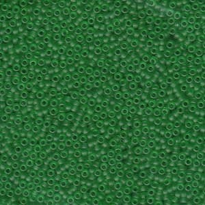 Miyuki Rocailles Beads 1,5mm 0146F transparent matt Green ca 11gr