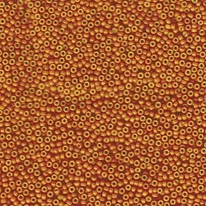 Miyuki Rocailles Beads 1,5mm 1479 dyed opaque Pumpkin ca 11gr