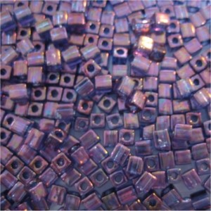 Miyuki Würfel Beads, Cube, Square Beads 4mm 1884 luster Violet Gold 20gr