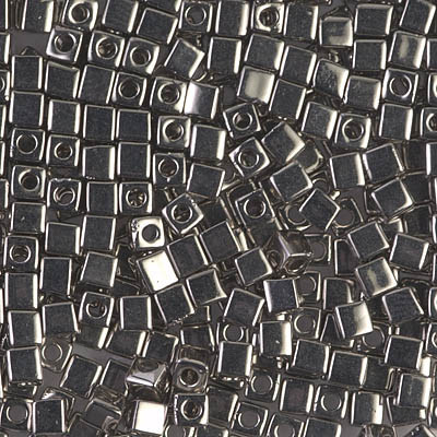 Miyuki Würfel Beads, Cube, Square Beads 3mm 0190 plated Nickel 20gr