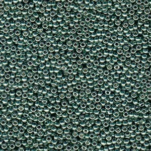 Miyuki Rocailles Beads 4mm 4215 Duracoat galvanized Sea Green 20gr