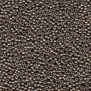 Miyuki Rocailles Beads 4mm 4222 Duracoat galvanized Pewter 20gr