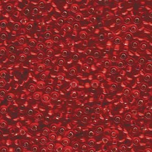 Miyuki Rocailles Beads 3mm 0010 transparent silverlined Red ca 13gr