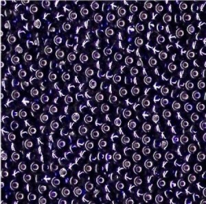 Miyuki Rocailles Beads 3mm 1446 transparent silverlined Royal Purple ca 13gr