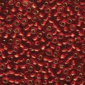 Miyuki Rocailles Beads 4mm 0141S silverlined Ruby 20gr