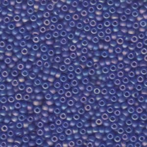 Miyuki Rocailles Beads 3mm 0150FR transparent rainbow matt Sapphire Blue ca 13gr