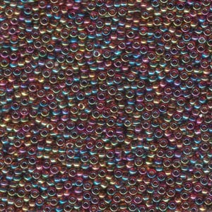 Miyuki Rocailles Beads 3mm 0257 transparent rainbow Purple- Amber ca 13gr