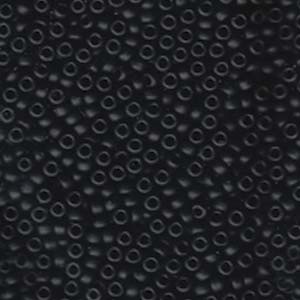 Miyuki Rocailles Beads 3mm 0401F opaque matte Black ca 13gr
