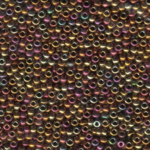 Miyuki Rocailles Beads 3mm 0462 metallic rainbow Gold-Violet-Green ca 13gr