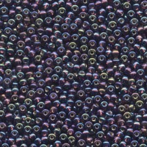 Miyuki Rocailles Beads 3mm 1013 transparent silverlined rainbow Smokey Amethyst ca 13gr