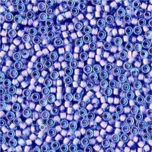 Miyuki Rocailles Beads 3mm 2640 inside colorlined Blue - Lavendel ca 13gr