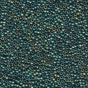 Miyuki Rocailles Beads 2mm 2008 metallic matte irisierend Patina ca 12gr