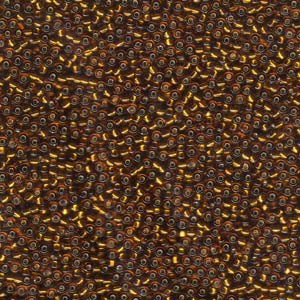 Miyuki Rocailles Beads 2mm 0005 transparent silverlined Root Beer 12gr