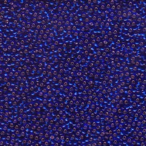 Miyuki Rocailles Beads 2mm 0020 transparent silverlined Cobalt Blue 12gr